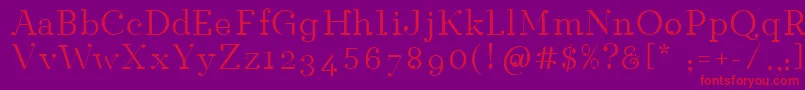 Rain Font – Red Fonts on Purple Background