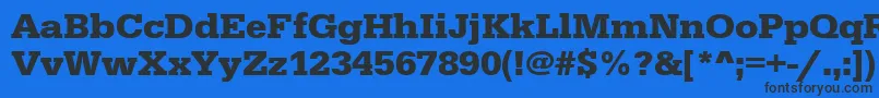 UrwegyptiennetwidBold Font – Black Fonts on Blue Background