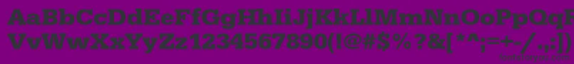 フォントUrwegyptiennetwidBold – 紫の背景に黒い文字