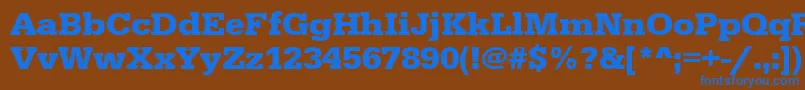 UrwegyptiennetwidBold Font – Blue Fonts on Brown Background