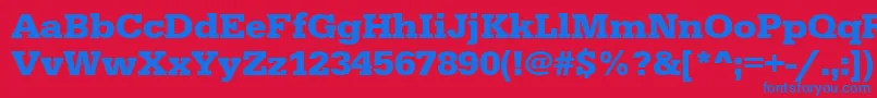 Шрифт UrwegyptiennetwidBold – синие шрифты на красном фоне