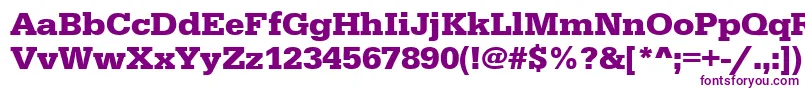 UrwegyptiennetwidBold-fontti – violetit fontit valkoisella taustalla