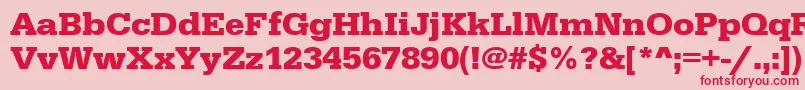 UrwegyptiennetwidBold Font – Red Fonts on Pink Background