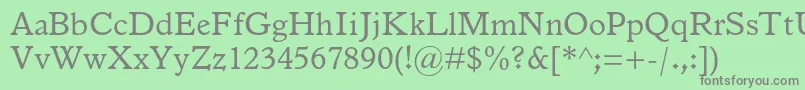 Italianoldstylemtstd Font – Gray Fonts on Green Background