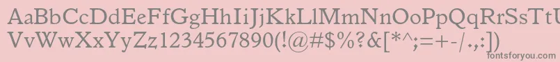 Italianoldstylemtstd Font – Gray Fonts on Pink Background