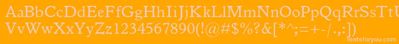 Italianoldstylemtstd Font – Pink Fonts on Orange Background