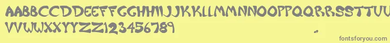 Raiderz Font – Gray Fonts on Yellow Background