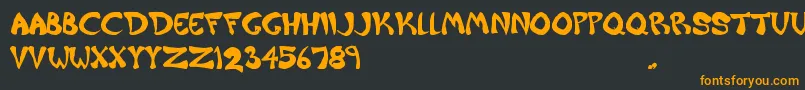 Raiderz Font – Orange Fonts on Black Background