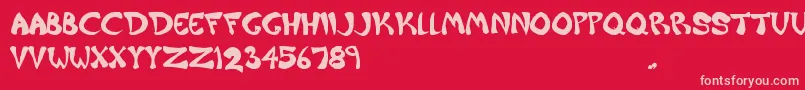 Raiderz Font – Pink Fonts on Red Background