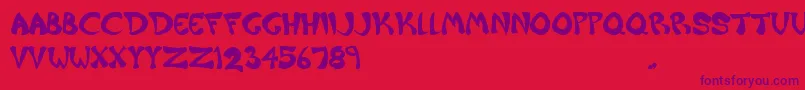 Raiderz Font – Purple Fonts on Red Background