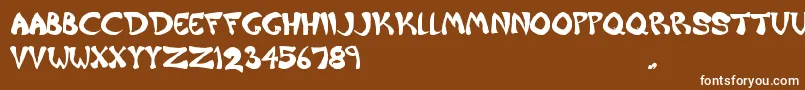 Raiderz Font – White Fonts on Brown Background