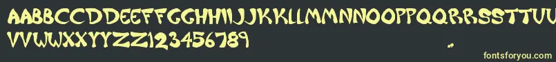 Raiderz Font – Yellow Fonts on Black Background