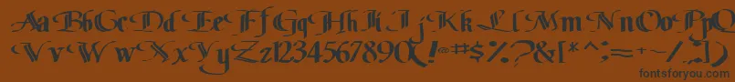 Classicfont104RegularTtext Font – Black Fonts on Brown Background