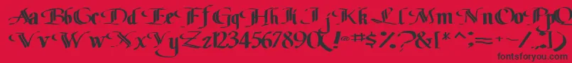 Classicfont104RegularTtext Font – Black Fonts on Red Background