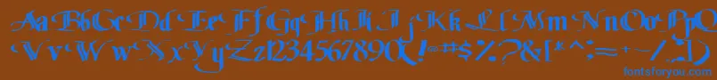 Classicfont104RegularTtext Font – Blue Fonts on Brown Background