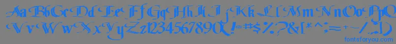 フォントClassicfont104RegularTtext – 灰色の背景に青い文字