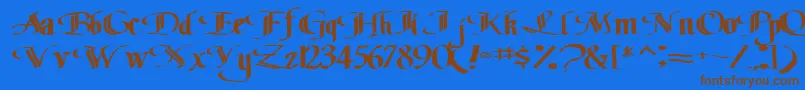 Classicfont104RegularTtext Font – Brown Fonts on Blue Background