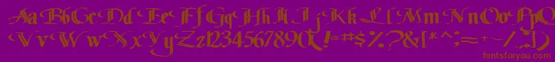 Classicfont104RegularTtext Font – Brown Fonts on Purple Background