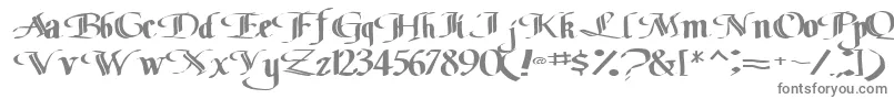 Classicfont104RegularTtext-fontti – harmaat kirjasimet valkoisella taustalla