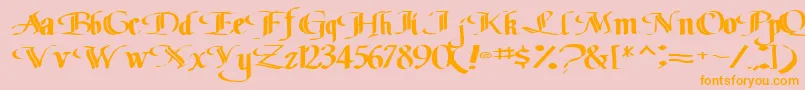Classicfont104RegularTtext Font – Orange Fonts on Pink Background