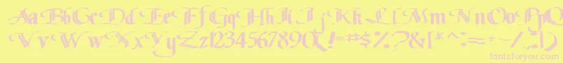 Classicfont104RegularTtext Font – Pink Fonts on Yellow Background