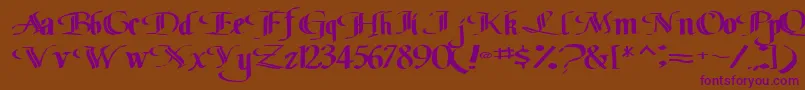 Classicfont104RegularTtext Font – Purple Fonts on Brown Background