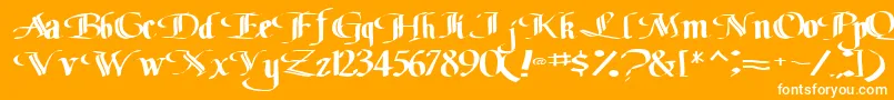 Classicfont104RegularTtext Font – White Fonts on Orange Background