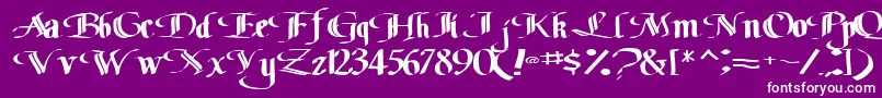 Шрифт Classicfont104RegularTtext – белые шрифты на фиолетовом фоне