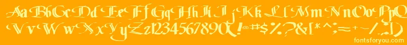 Classicfont104RegularTtext Font – Yellow Fonts on Orange Background