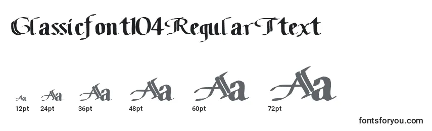 Classicfont104RegularTtext Font Sizes
