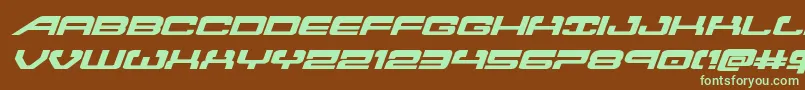 Atlantiaexpandital2 Font – Green Fonts on Brown Background