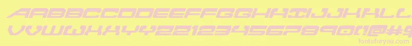 Atlantiaexpandital2 Font – Pink Fonts on Yellow Background
