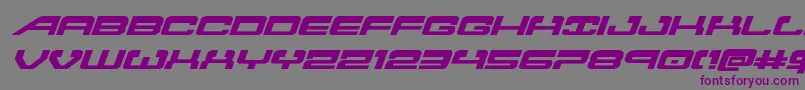 フォントAtlantiaexpandital2 – 紫色のフォント、灰色の背景