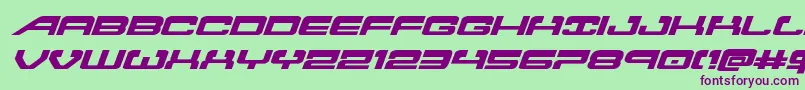 Atlantiaexpandital2 Font – Purple Fonts on Green Background