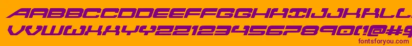 Atlantiaexpandital2 Font – Purple Fonts on Orange Background