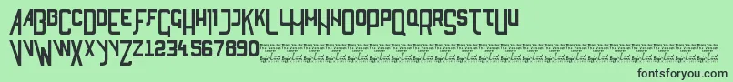 SlThankYouForTheVenom Font – Black Fonts on Green Background