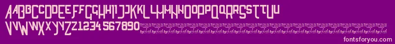 SlThankYouForTheVenom Font – Pink Fonts on Purple Background