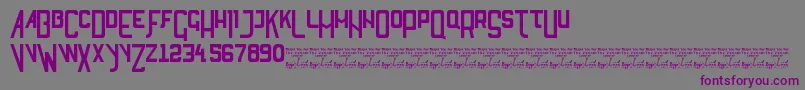 SlThankYouForTheVenom Font – Purple Fonts on Gray Background