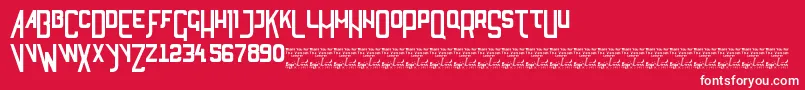 SlThankYouForTheVenom Font – White Fonts on Red Background