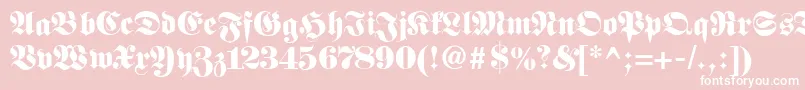 Fetteclassicunzfraktur Font – White Fonts on Pink Background