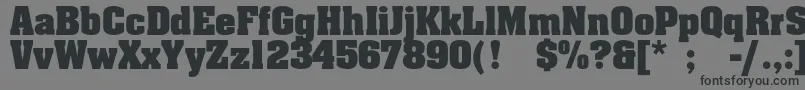 フォントAgaalenc – 黒い文字の灰色の背景