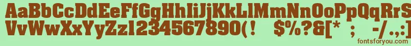 Agaalenc Font – Brown Fonts on Green Background