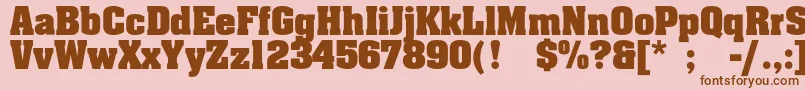 Agaalenc Font – Brown Fonts on Pink Background