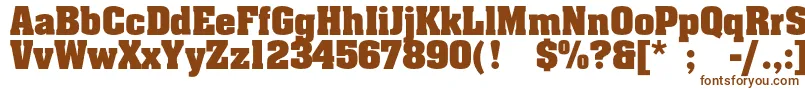 Шрифт Agaalenc – коричневые шрифты на белом фоне