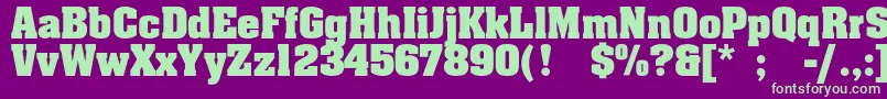 Agaalenc Font – Green Fonts on Purple Background