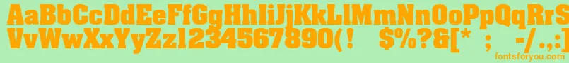 Agaalenc Font – Orange Fonts on Green Background