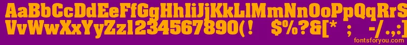 Agaalenc Font – Orange Fonts on Purple Background