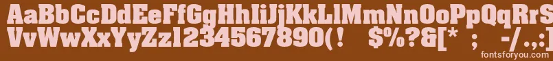 Agaalenc Font – Pink Fonts on Brown Background