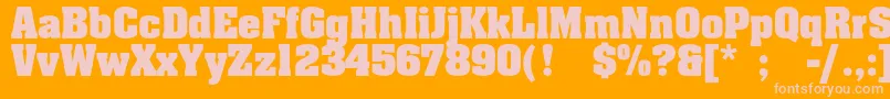 Agaalenc Font – Pink Fonts on Orange Background