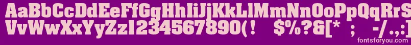 Agaalenc Font – Pink Fonts on Purple Background